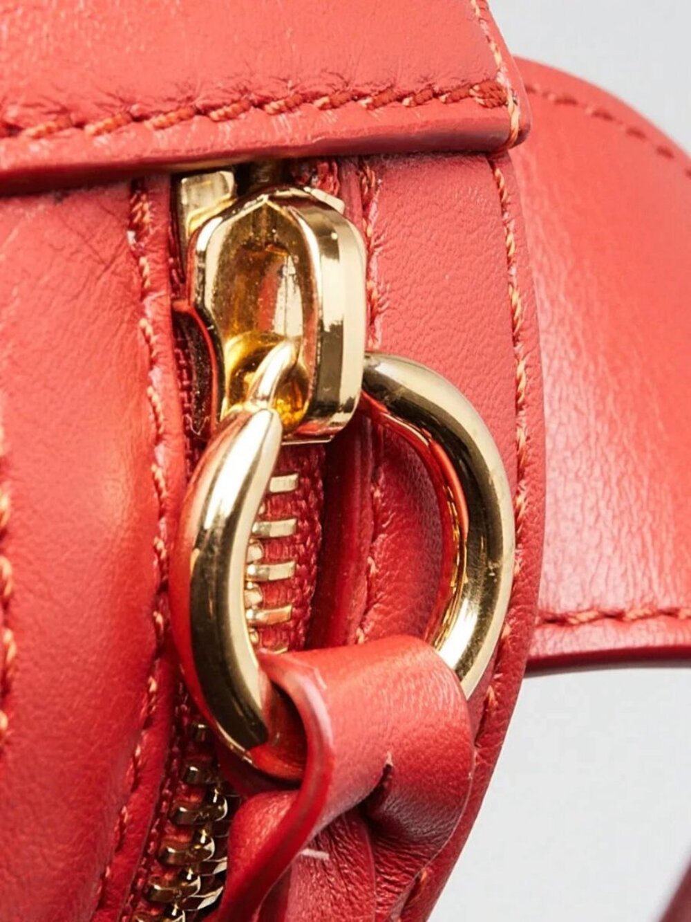 Chloe Red Leather Embroidered Horse Belt Bag - Picture 5 of 11